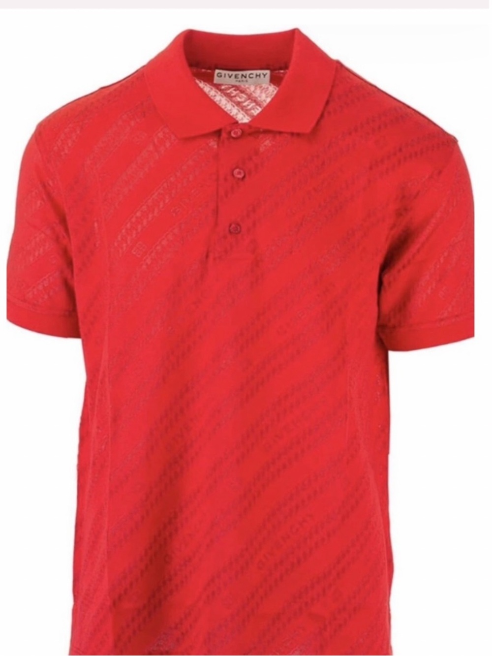 Givenchy Bright Red Short-Sleeve Polo